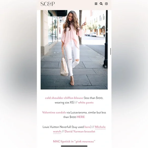 NWT 1. State Revolve Off the Shoulder Sheer Crepe Chiffon Top Pink Taffeta Small - Picture 13 of 16